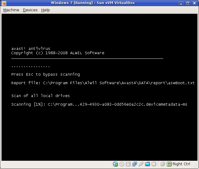 1% complete... after a few minutes!!